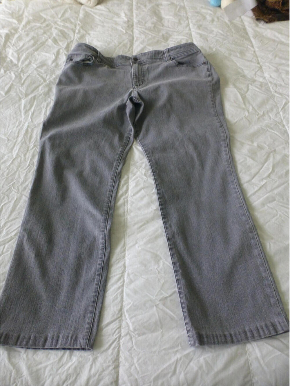 Additions by Chico's Women's Gray Denim Jeans Size 2.5 Short Straight Leg - K5